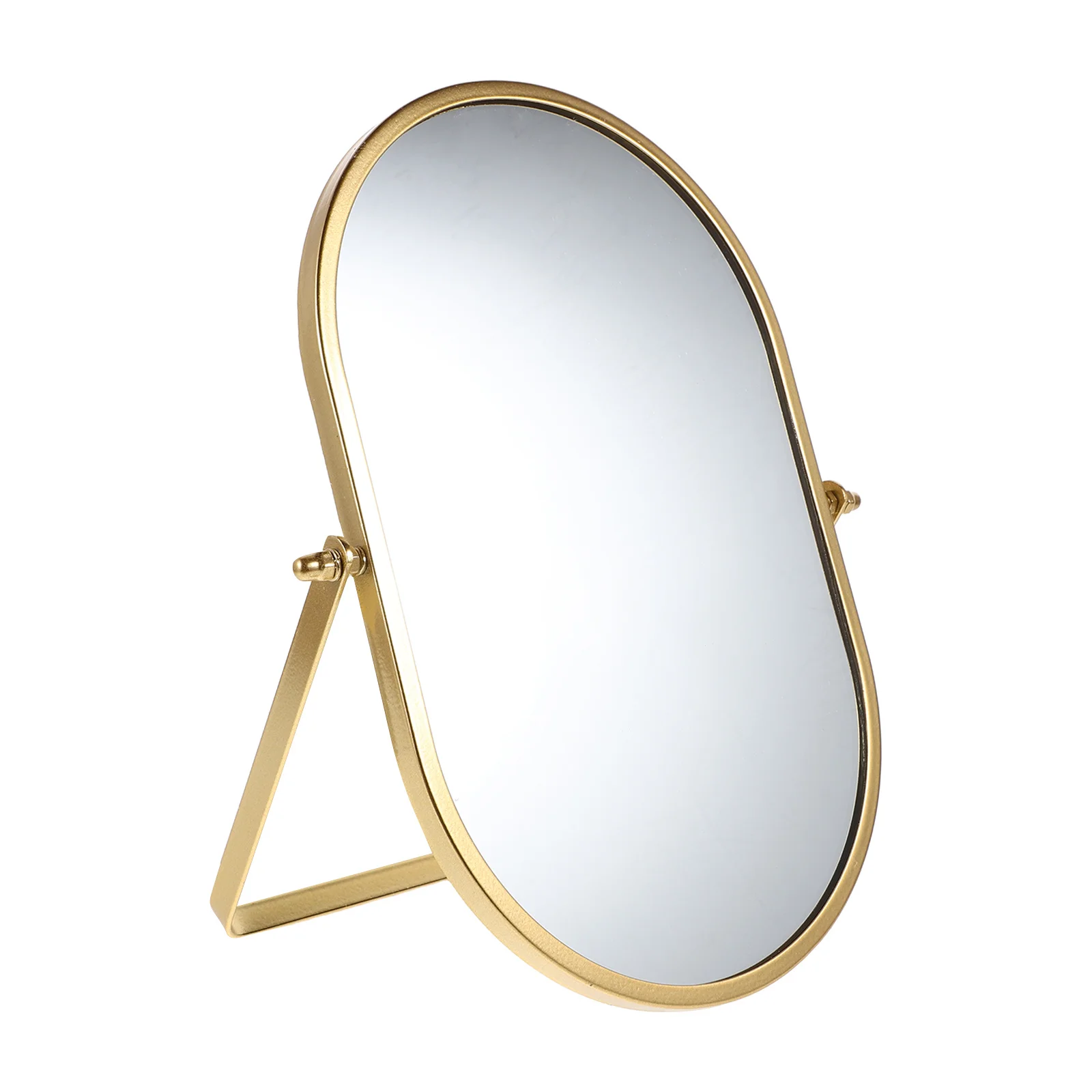 

Golden Portable Folding Makeup Mirror for Desk Tabletop Standing Vanity Mirror Dorm Office Use Folding Desk Mirrors
