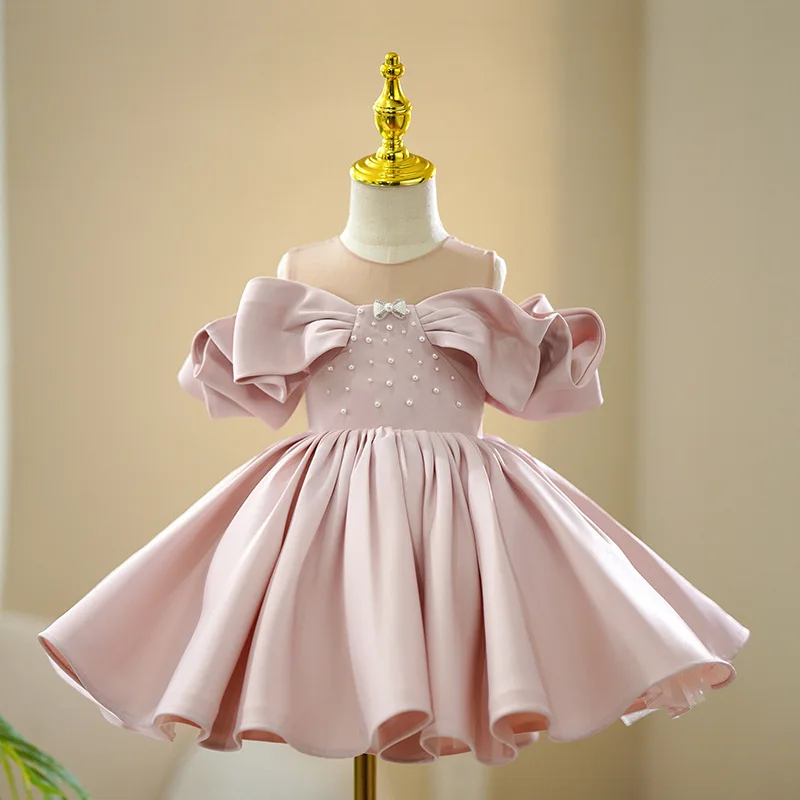 Baby Princess Ball Gown Birthday Party Christening Clothes 2024 Flower Girl Dresses For Weddings Vestido Nena Ropa De Niña