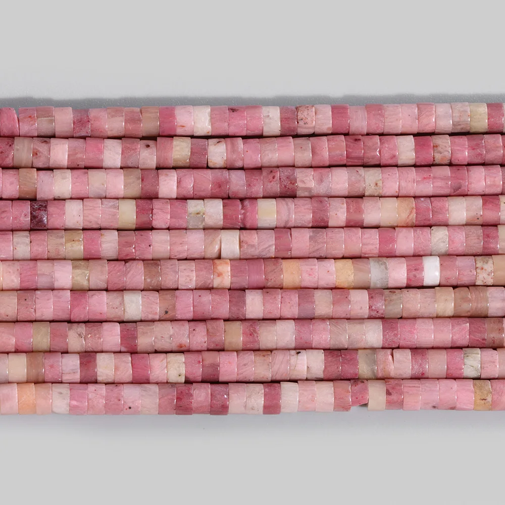 صغيرة الحجم المعداد شكل حجر الخرز نوعية جيدة الرودونيت شقة عجلة مستديرة الخرز باستخدام للمجوهرات لتقوم بها بنفسك موضة صنع Brecelet #1