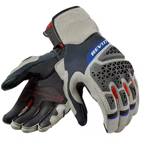 Revit Sand 5 Gloves Genuine Leather Mesh Textile Touch Screen Motorcycle Racing Motor Riding