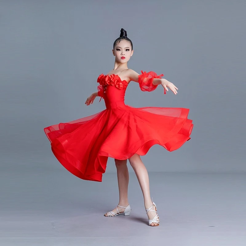 

Girls' new modern dance performance costumes performance costumes adult and children'scompetitioncostumes and large swing skirts