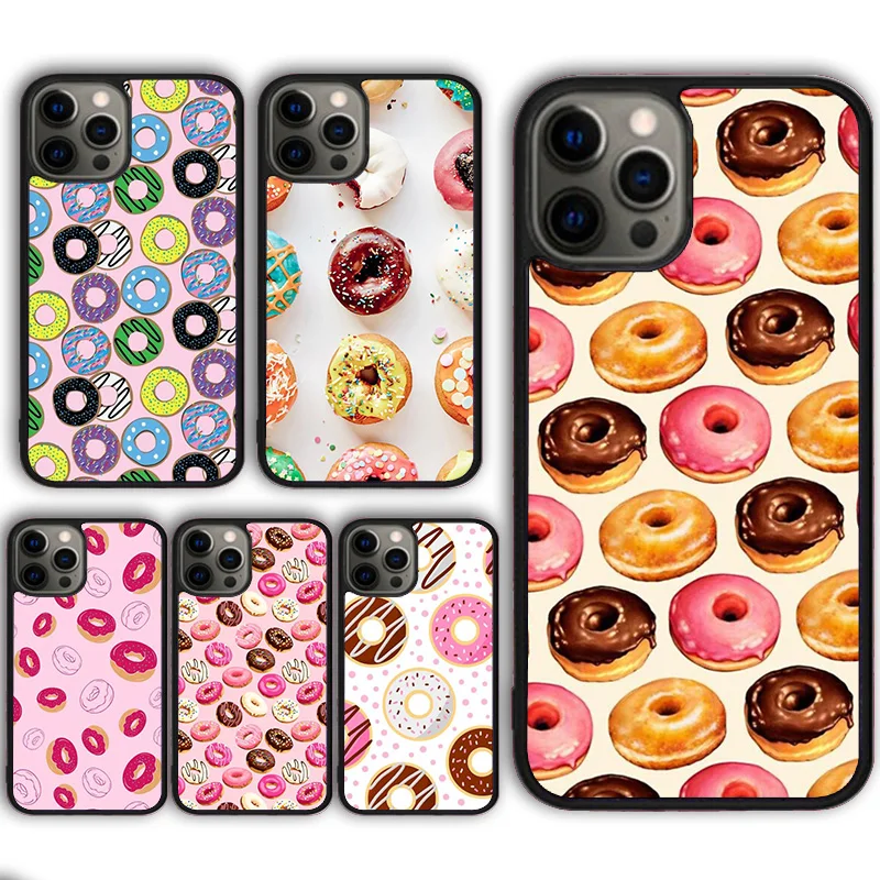 Candy Creamy Pink Donut Sprinkles Phone Case for iPhone 16 15 SE2020 13 14 11 12 Mini Pro Max 6 7 8 Plus coque fundas Shell