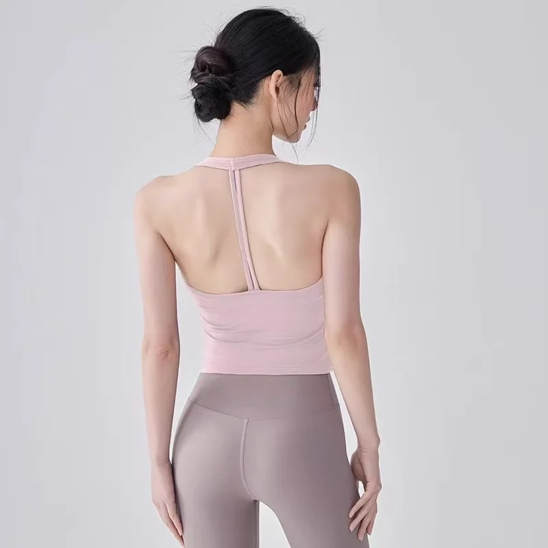 Sports Underwear with Chest Pad Quick Drying Pilates Training Fitness Clothing Bra Suspender Sexy Beautiful Back Yoga Vest Women
