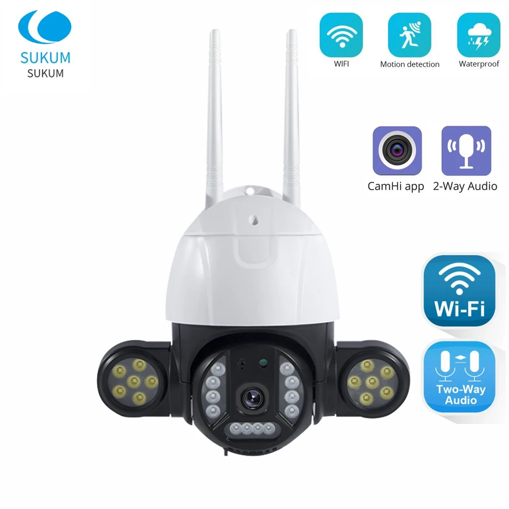 1080P WIFI IP Camera Outdoor Two Way Audio Wireless Wifi Security Camera Network 2MP CCTV Surveillance Outdoor Optional 4MP