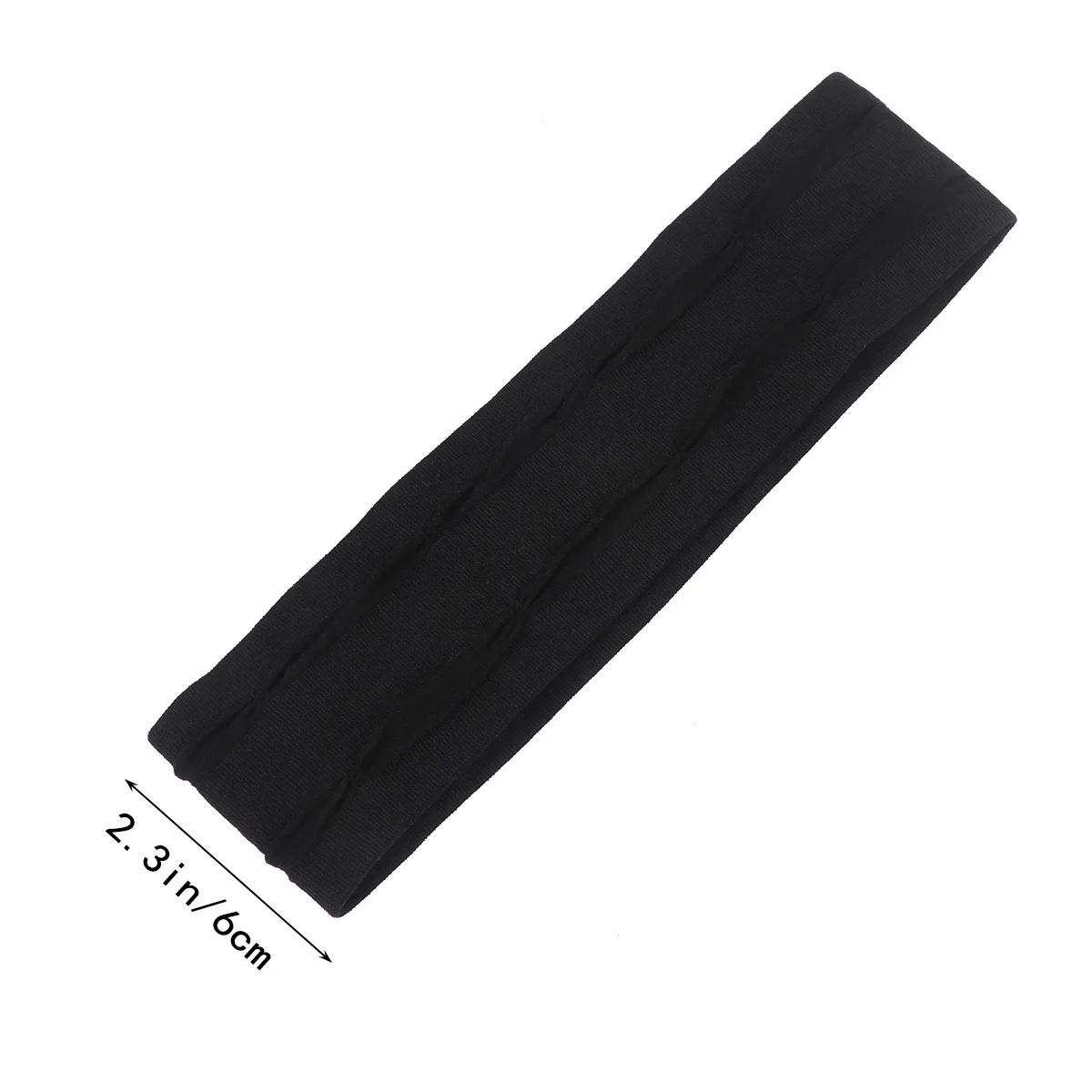 عصابة رأس رياضية سوداء مقاس واحد، لفافة شعر سريعة الجفاف وجيدة التهوية لتشغيل البيلاتيس وتمارين اللياقة البدنية وغير قابلة للانزلاق