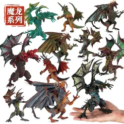 Simulated Warcraft Dragon Dinosaur Model Toys Thunder Electric Magic Dragon Violent Black Wind God Magic Mythical Animals Figure