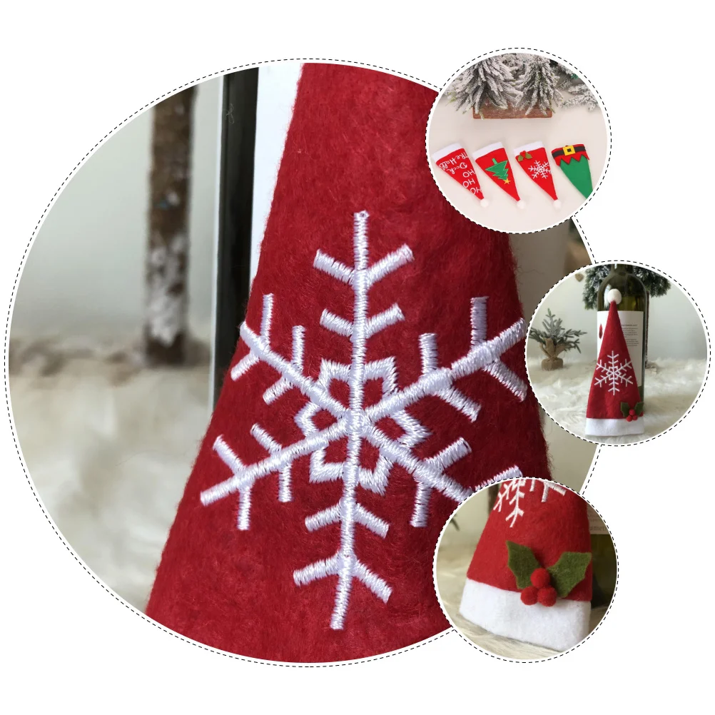 

6Pcs Christmas Tableware Cover Festive Forks Holder Premium Fabric Cutlery Bag for Dining Table Decoration Xmas Cutlery Bag