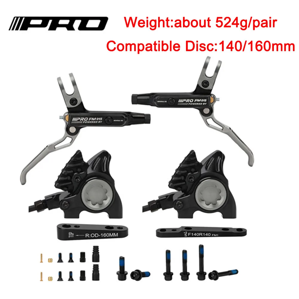 IIIPRO 2 Piston Road Bike Flat Mount Brake Caliper FM015 Oil Pressure 140/160mm Front Rear Brake Bicycle Hydraulic Disc Brake