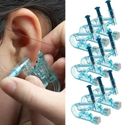 Disposable Manual Ear Punching Gun 1/2/4Pc Ear Piercer Kit Healthy Safety Ear Nose Piercer Tool Machine Body Jewelry Accessories