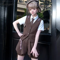 Cool Ouji Lolita Outfit Short Sleeve Top/ Shorts/ Vest Prince Costume by Unknown Star ~ Detective Rabbit