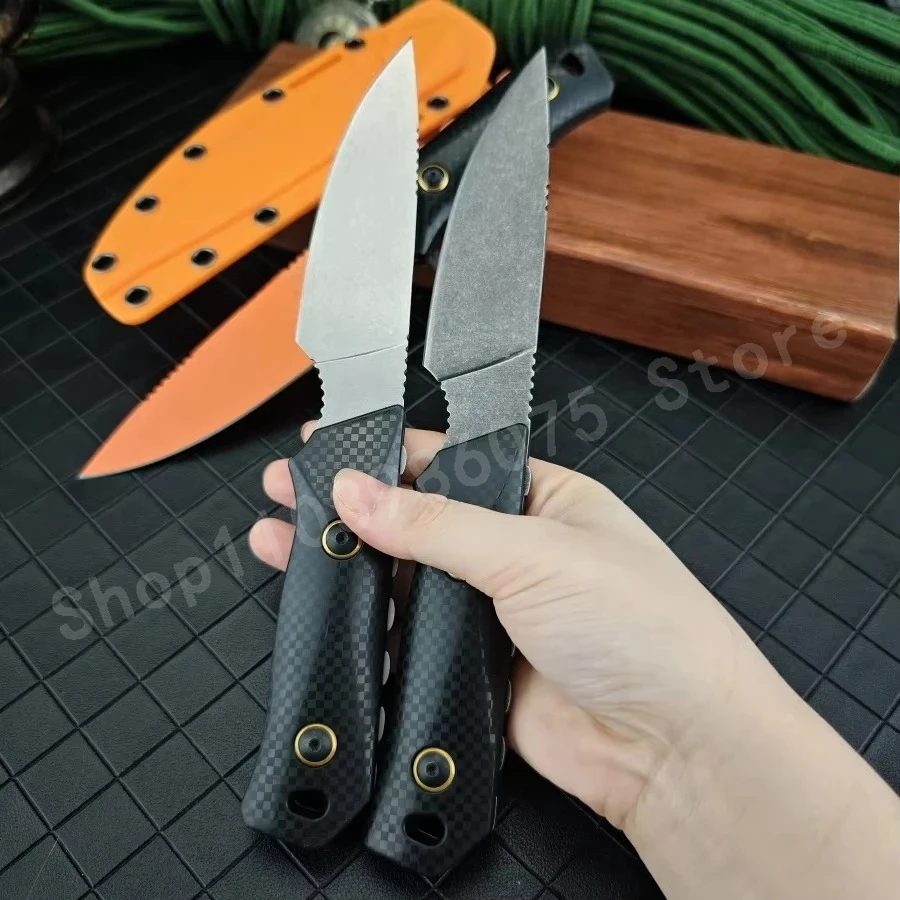 

BM15600 с лезвием D2, охотничий нож, многофункциональный уличный спасательный нож, профессиональный тактический прямой нож в оболочке