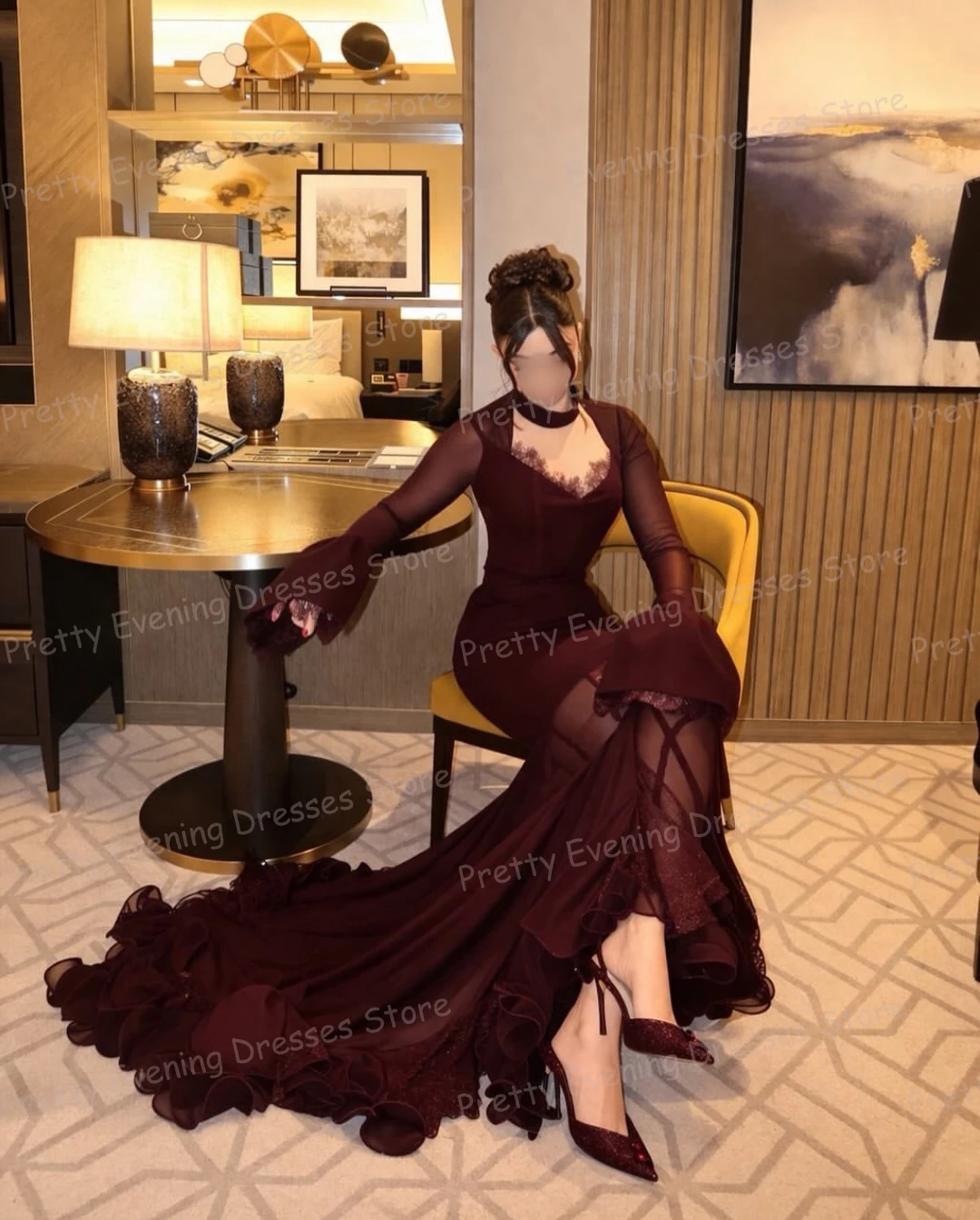 Mermaid Evening Dress Lace Formal Prom Gown