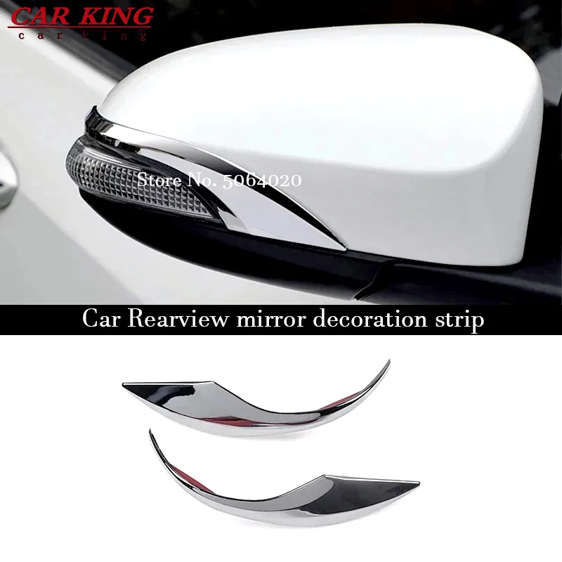 

For Toyota C-HR CHR 2016 2017 2018-2020 ABS Chrome Side Rearview Mirror Protect Streamer Cover Trim Car Styling Accessories 2Pcs