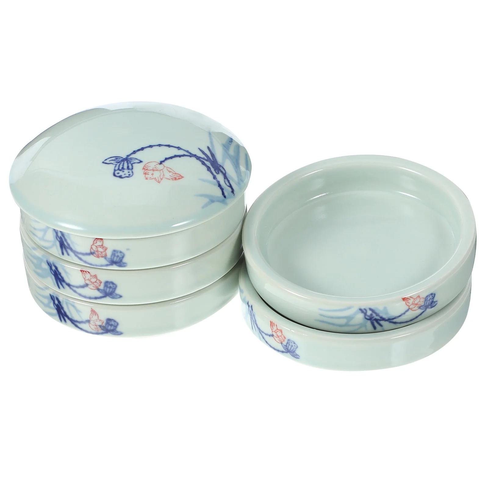 

1Set Watercolor Paint Palettes Ceramic Mixing Trays Space-Saving Design for Outdoor Sketching Easy to Carry Art Painting