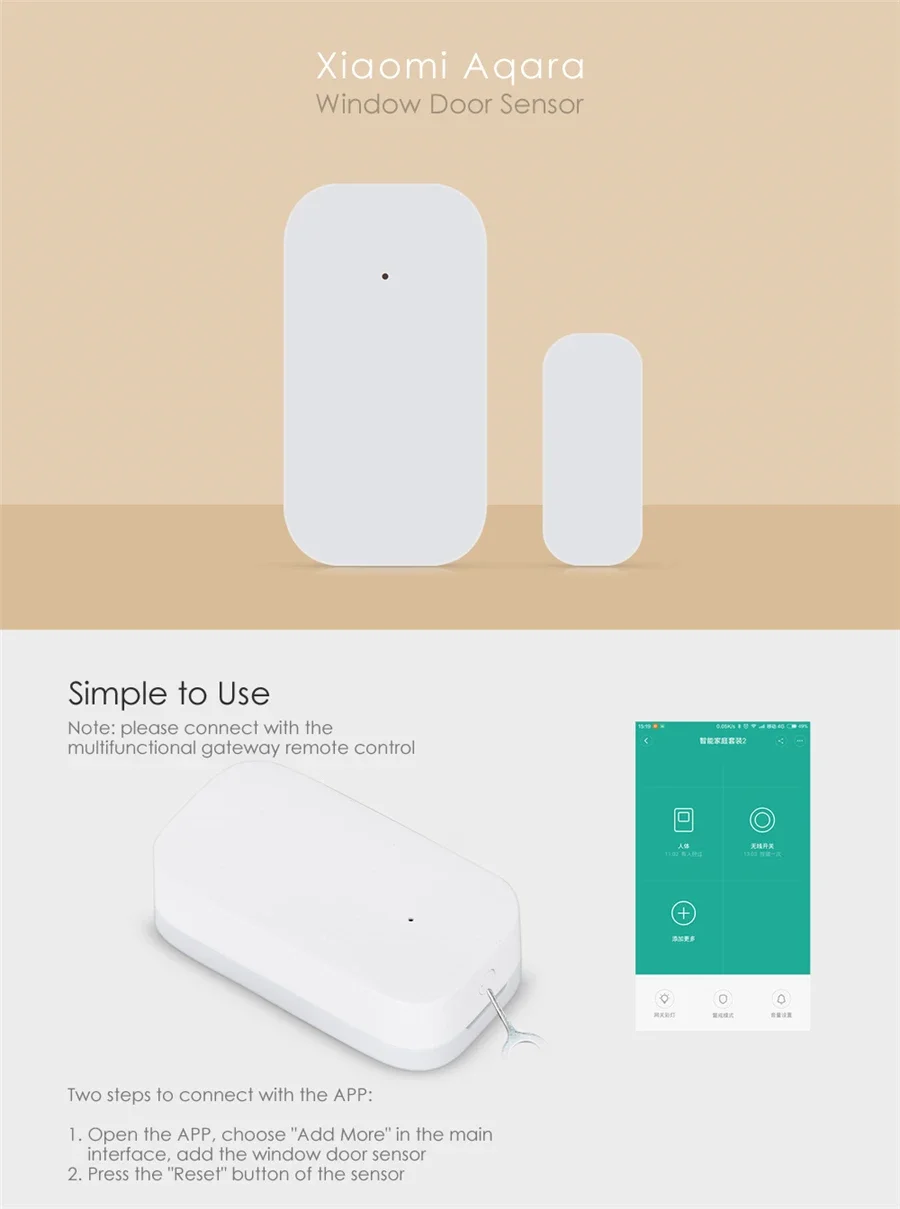 Global version Aqara Door Window Sensor Zigbee Wireless Connection For Xiaomi door sensor Work With Mi Home APP For Android IOS