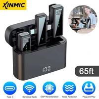 Micrófono Lavalier inalámbrico profesional para grabación, PC, iPhone, Android, con caja de carga, Mini micrófono, Audio con reducción de ruido en vivo