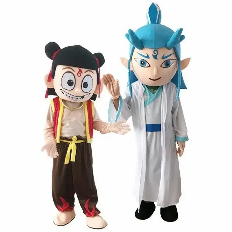 

Nezha Anime Character Walking Mascot Costume Cartoon Halloween Carnival Show Outfit Adult Size
