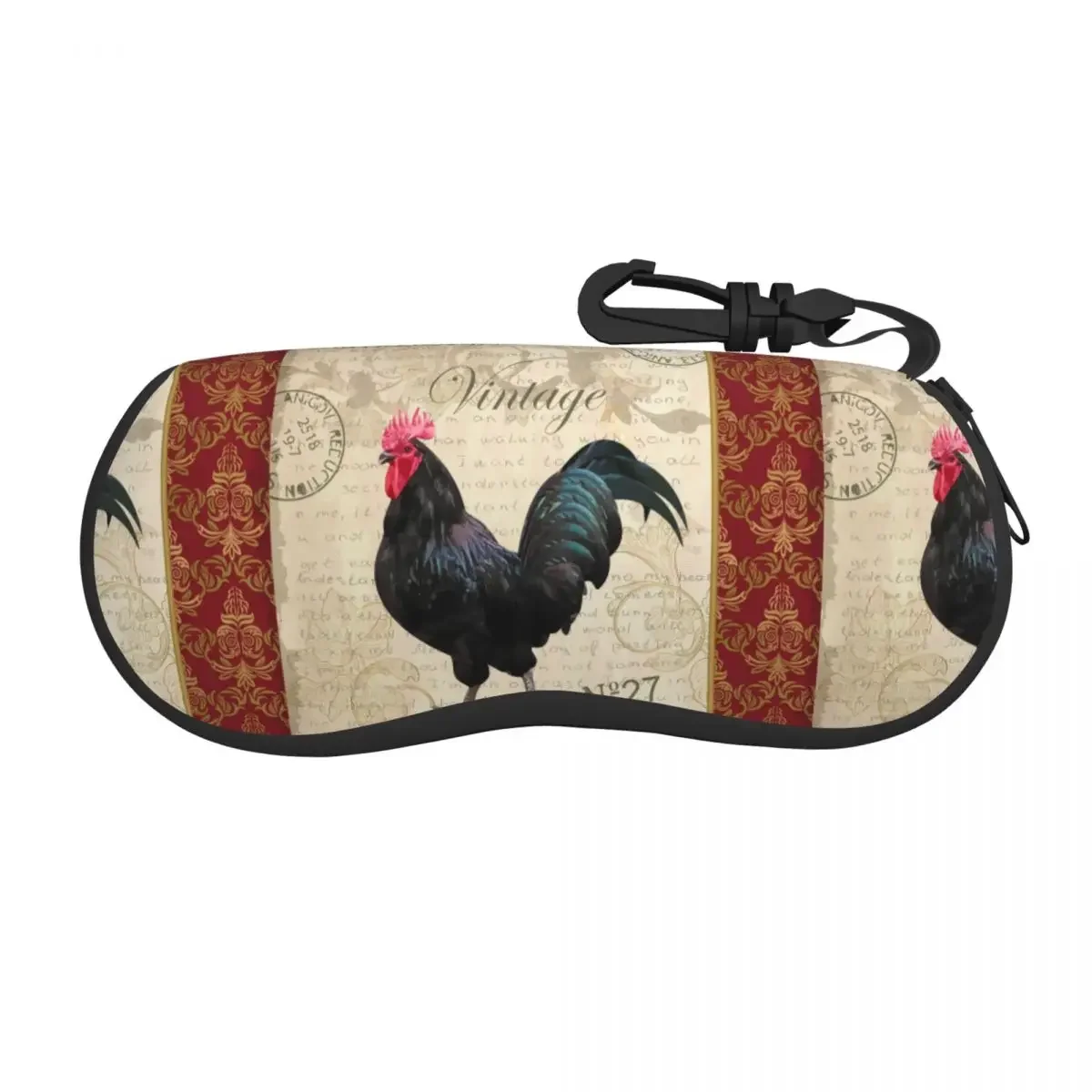 Torba na okulary Etui ochronne Vintage Pocztówka z kogutem Kobiety Mężczyźni Pudełko na okulary przeciwsłoneczne Akcesoria do okularów do czytania
