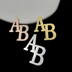 Customized Letter Name Brooch Couple Personalized Stainless Steel Brooch Women Men Luxury Jewelry Valentine's Day Gift Wholesale