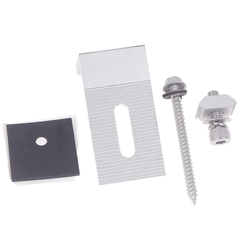 1Set Braket Aluminium Modul Panel Surya L Braket Dudukan Surya untuk Aksesori Tata Surya Atap Off Grid Perahu RV