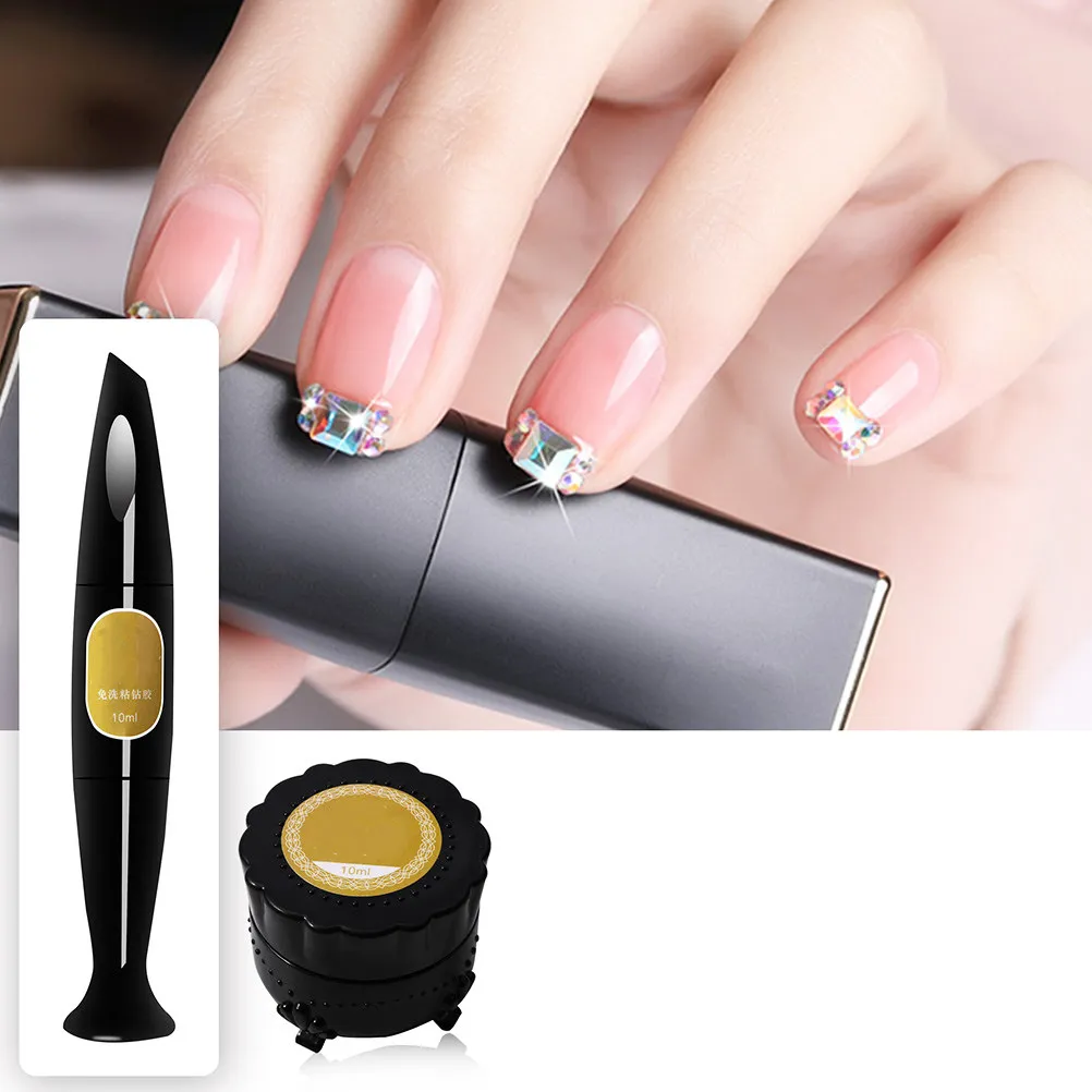 

1Set Nail Art Glue with Precision Brush Needle Applicator for Attachment Fill Gap Fast Drying Manicure Accessories