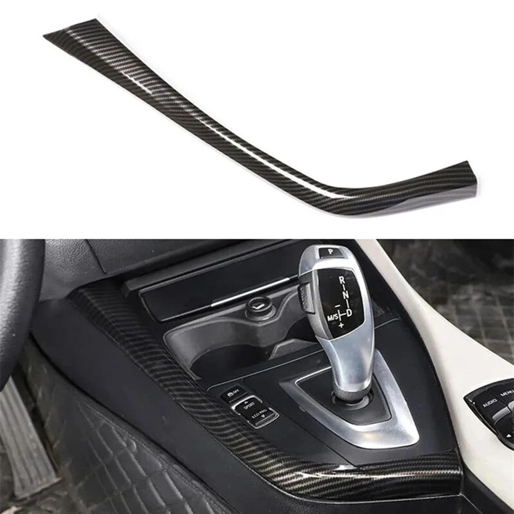 

​Gear Shift Side L Shape Strip For BMW 1/2 Series F20 F21 2012-2019 F22 F23 2014-2019 Gear Panel Carbon Fiber Style Left-hand