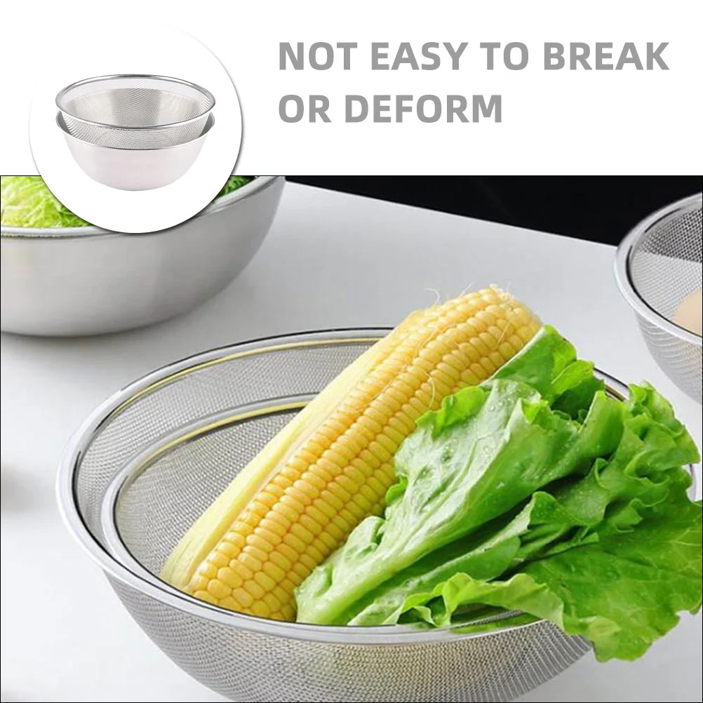 

Stainless Steel Drain Basket Kitchen Tool Fruit Drying Colander Drainage Basin Vegetable Cleaning Strainer Kitchen