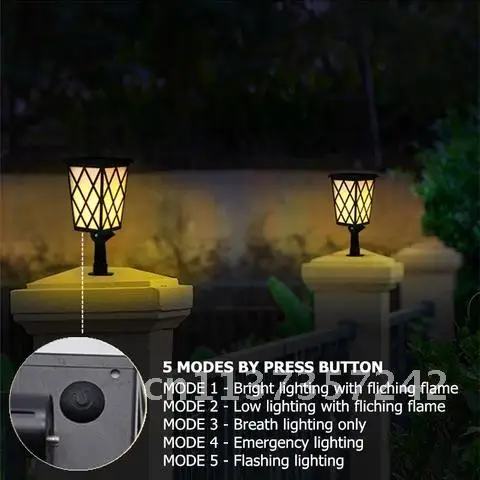 

Outdoor Garden Solar Powered Lamp Security Auto On/Off Flickering Flames Torches Lights Street Lamp For Outdoor Lighting