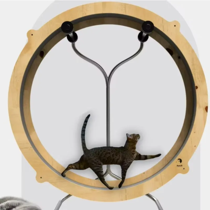 

Cat Running Wheel Digital Plan-Cat Exercise WheelRunning Spinning and Scratching Fun Cat Treadmill with Carpeted Runway,