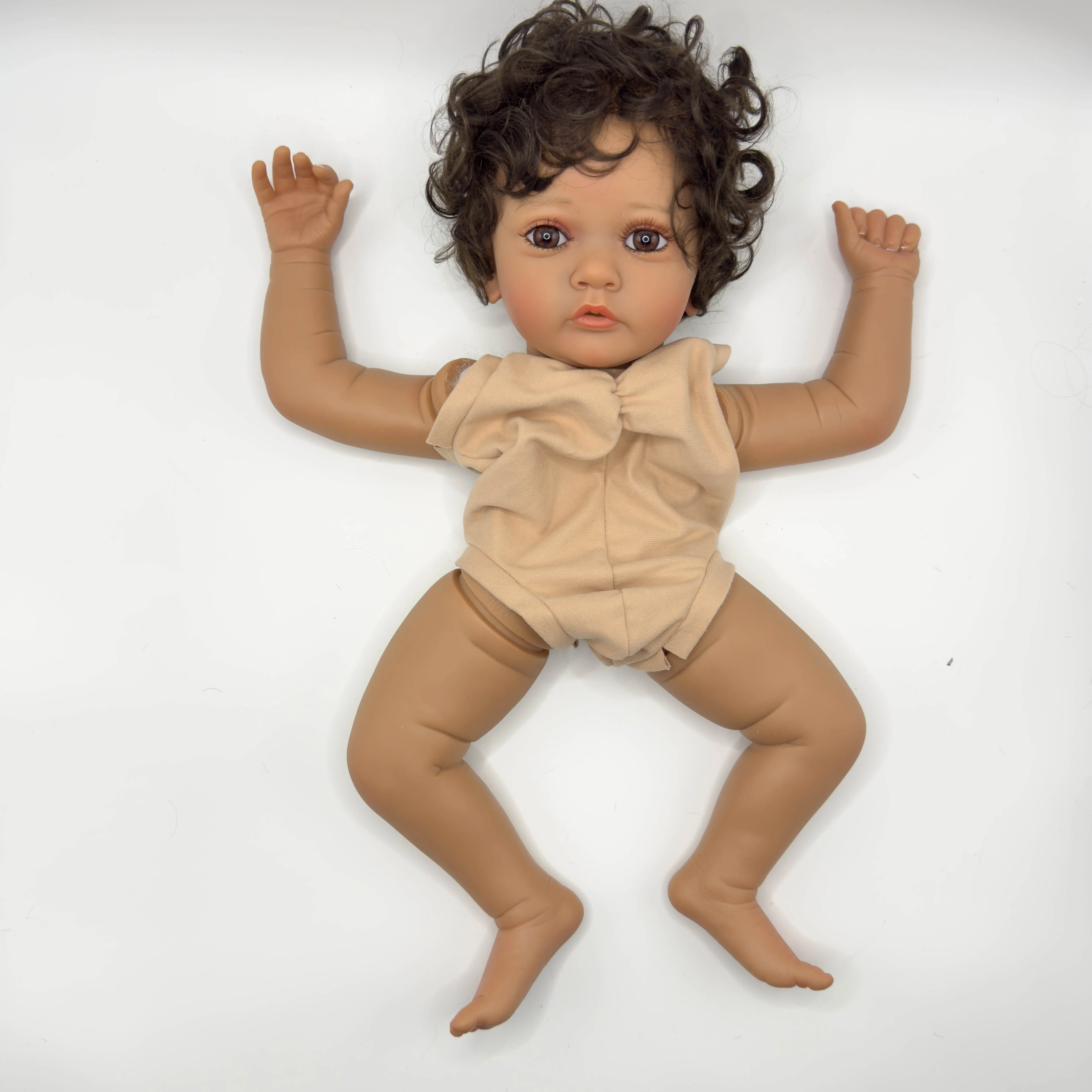 NPK 24inch Ayana Lifelike Reborn Doll Kit - Painted Unfinished Doll Parts with Hand Rooted Hair for Collectors And Craftsmen