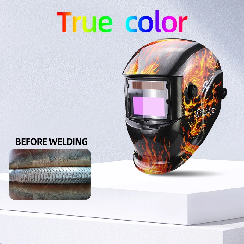 Eyes Protection Domino Solar Automatic Darken/Shading Grind/Polish TIG MIG MMA ARC True Color Welding Mask/Helmet