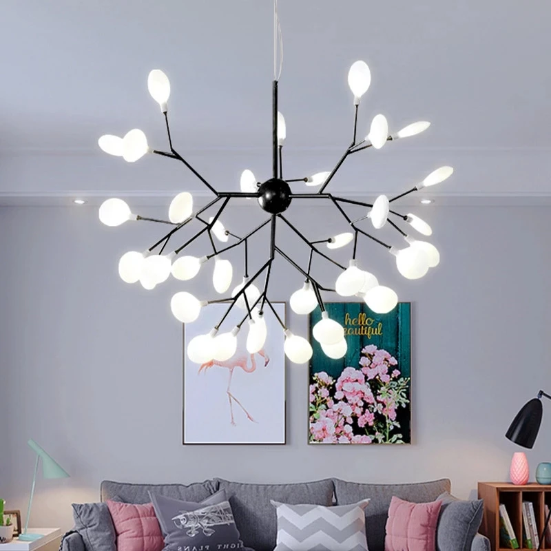 Modern Firefly LED Chandelier For Living Room Bedroom Kitchen Pendant Lamp Decorative Gold Firefly Design Ceiling Hanging Lights