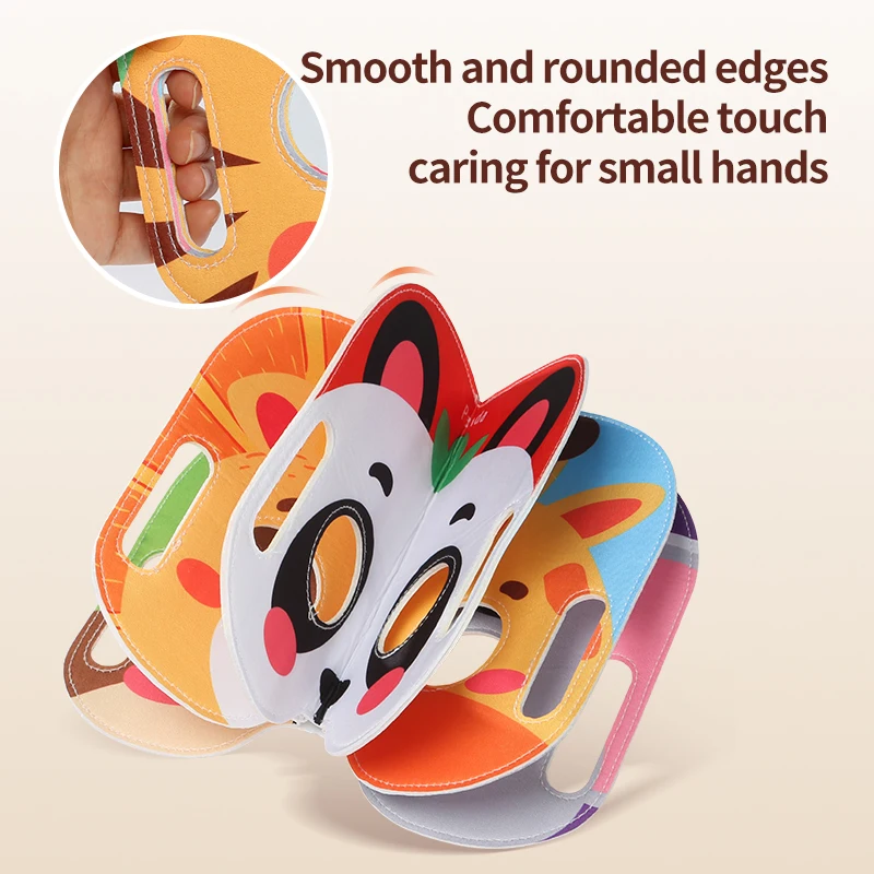 キッズ布ブックマスク布ブック動物テーマかわいいモデリング赤ちゃんおもちゃキャラクター楽しいパーティーゲーム誕生日フェスティバルギフト