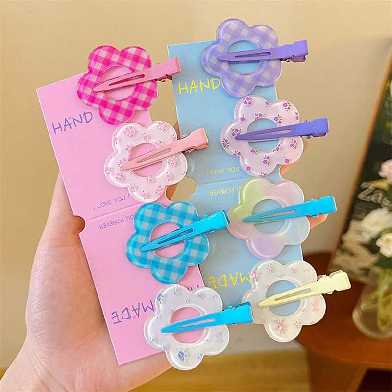 Cute Hollow Flower Polka Dot Hairpin For Girls Children Korean Sweet Cute Girl Floral Hair Clip Hair Accessories