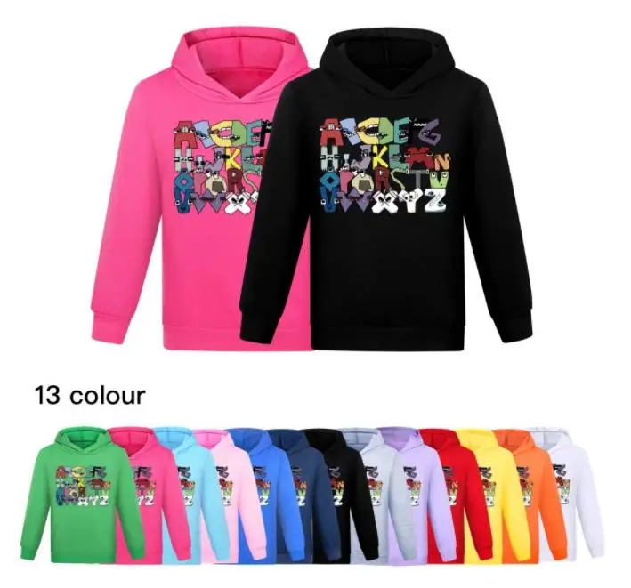 Child Pullover Clothing Alphabet Lore Kids Spring Autumn Full Sleeve Hoodie Sweatshirt Cartoon Baby Girls Hoody Coat Boys Tops