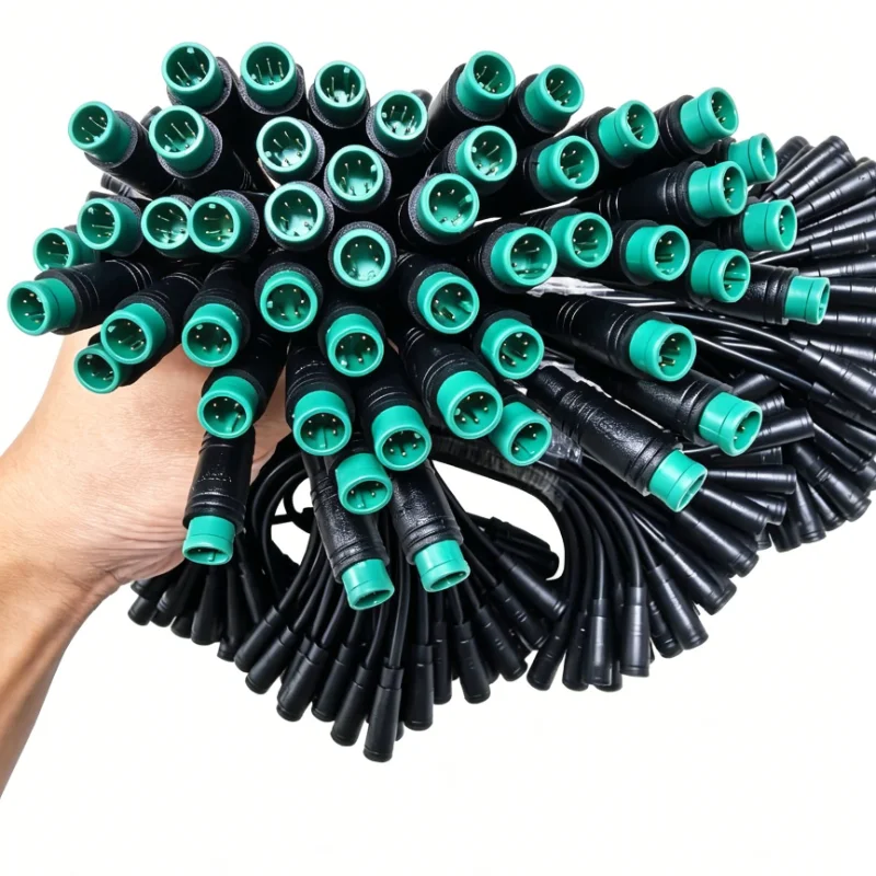 4/10Pcs M8 2 3 4 5 6 Pin Electric Bicycle Butt Joint Plug Waterproof for Ebike Display Cable 25cm Female Male Optional Connector