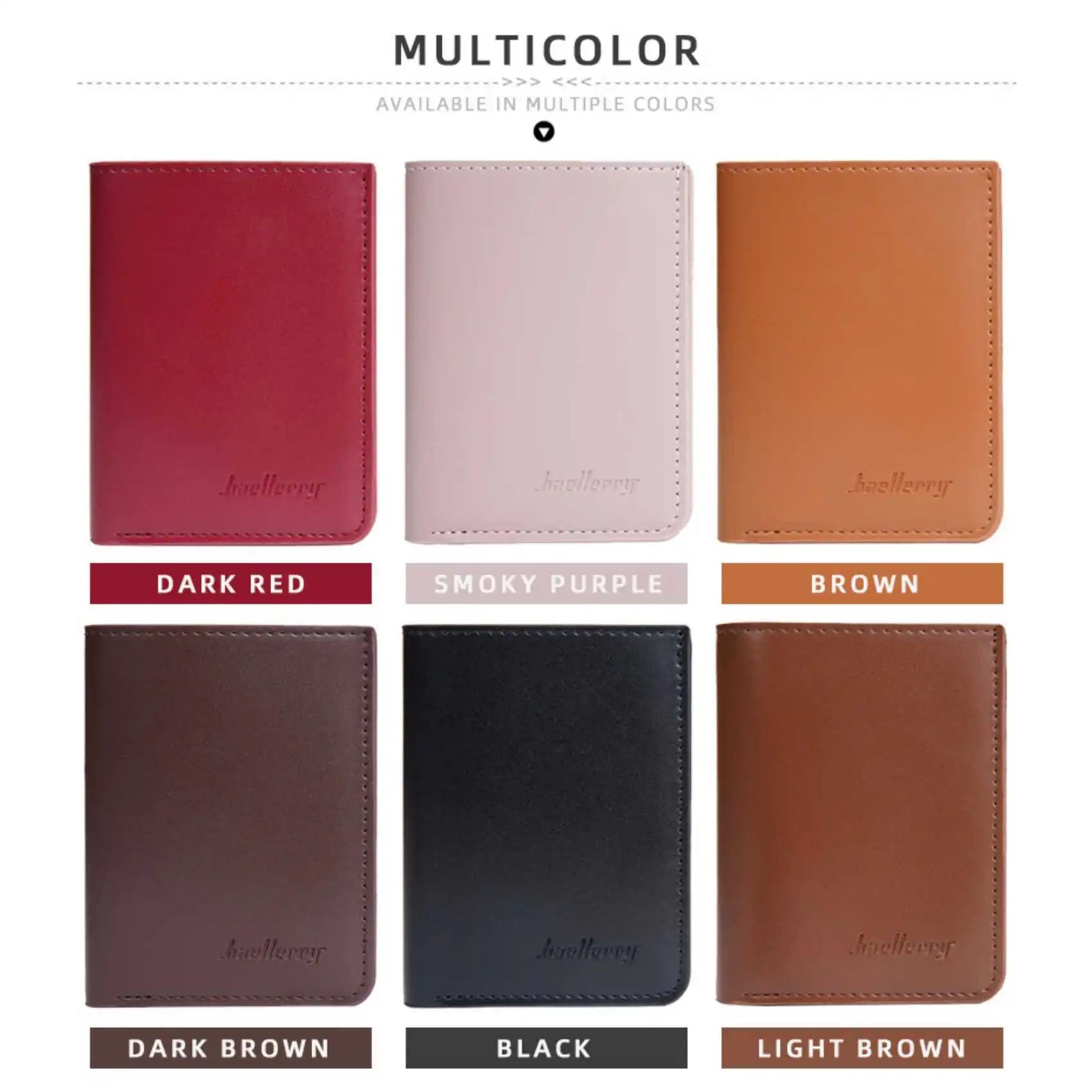 Neue kurze Unisex-Geldbörse für Herren und Damen, einfacher und dünner PU-Leder-Clip, Kartenhalter mit mehreren Steckplätzen