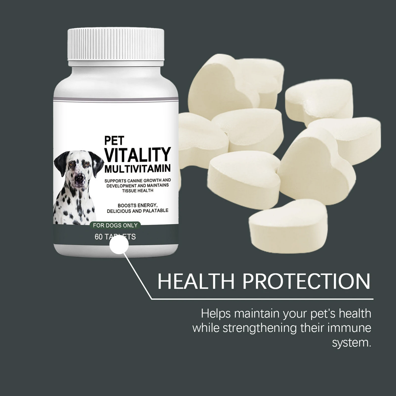 Tabletas masticables multivitamínicas para perros, 120g, fórmula suave, suplemento nutricional para todos los tamaños, cuidado diario de la piel y el pelaje