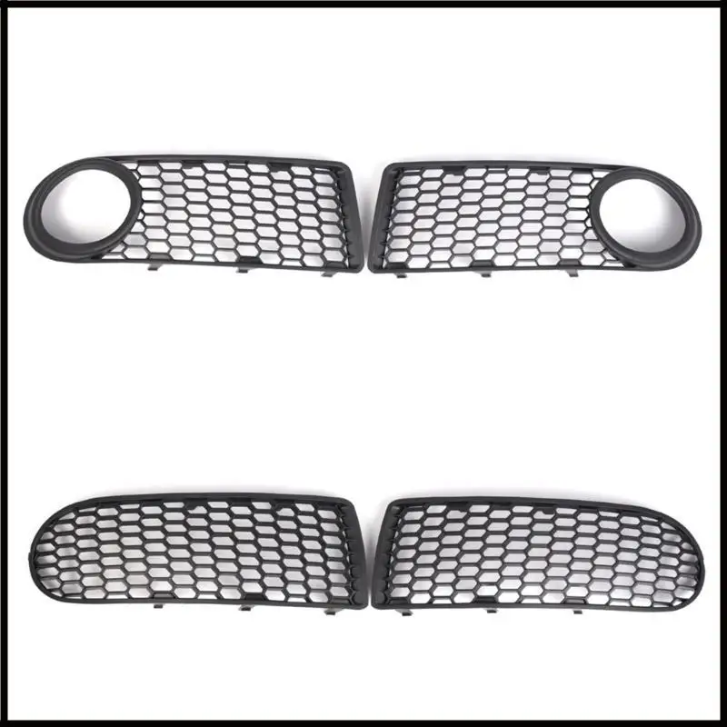 

For 1C0807683A 1C0807684A Front Bumper Fog Light Frame Grilles Lower Grill Cover