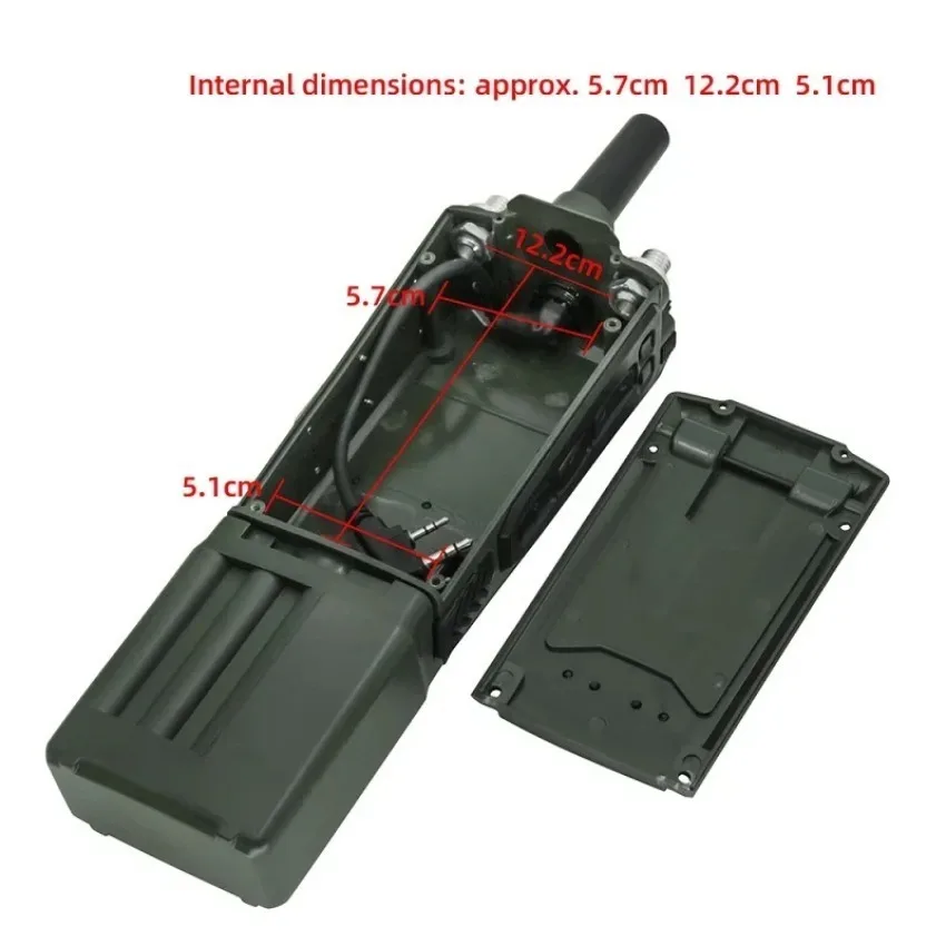 Walkie Talkie táctico militar PRC 163 no funcional modelo para U94 6 pines PTT con enchufe Ken para Walkie Talkie Baofeng UV5R/UV-82
