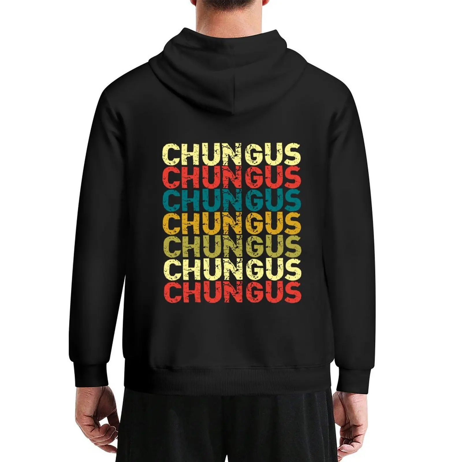 

BIG CHUNGUS Retro Color Distressed Repeat Pattern Fat Bugs Bunny Hoodie autumn new products blouse new hoodies and sweatshirts