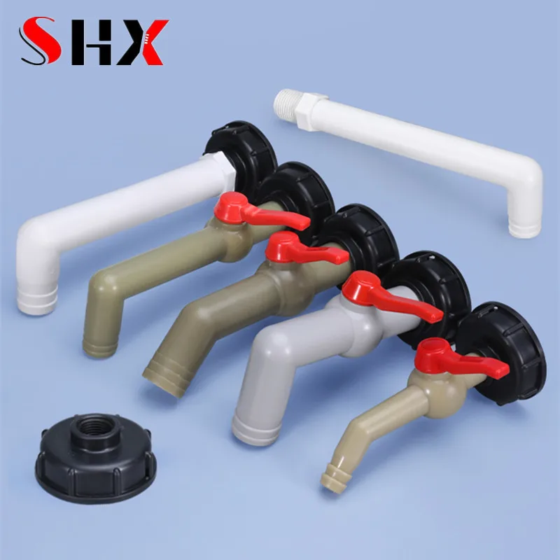 

1PCS Plastic IBC Tank Fittings S60*6 Thread Valve Hose Switch Fittings Lengthen IBC Tank Adapter Garden Hose Faucet