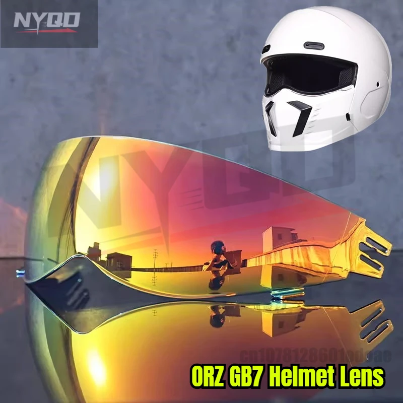 

ORZ GB7 Helmet Lens Night Vision Transparent High-definition Color Brown Sun Protection and UV Protection Helmet Windshield
