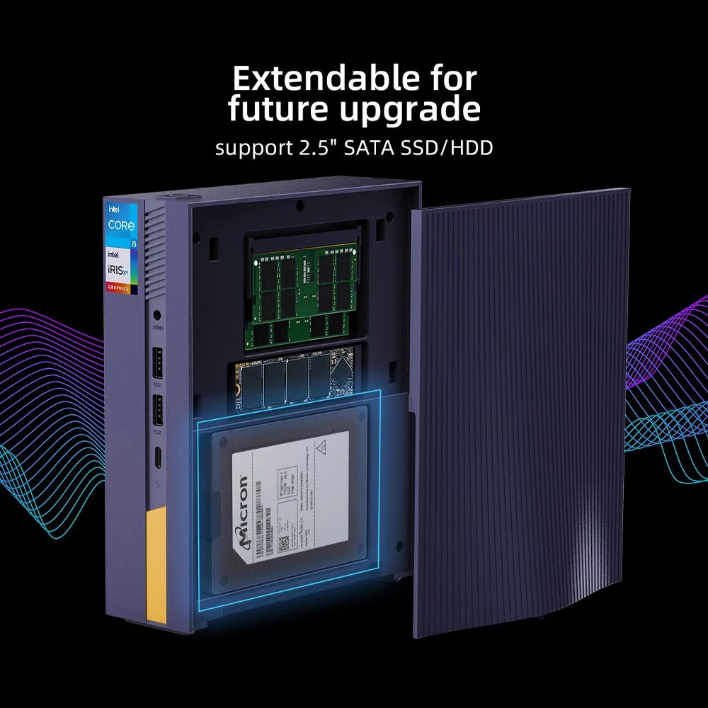 Trans peed Mini-PC Windows 11pro Intel UHD-Grafik i9-11900H i7-12650H Wifi6 BT 5,2 LAN 1000m 1TB Gaming-Computer HD 2,0 Mini-PC