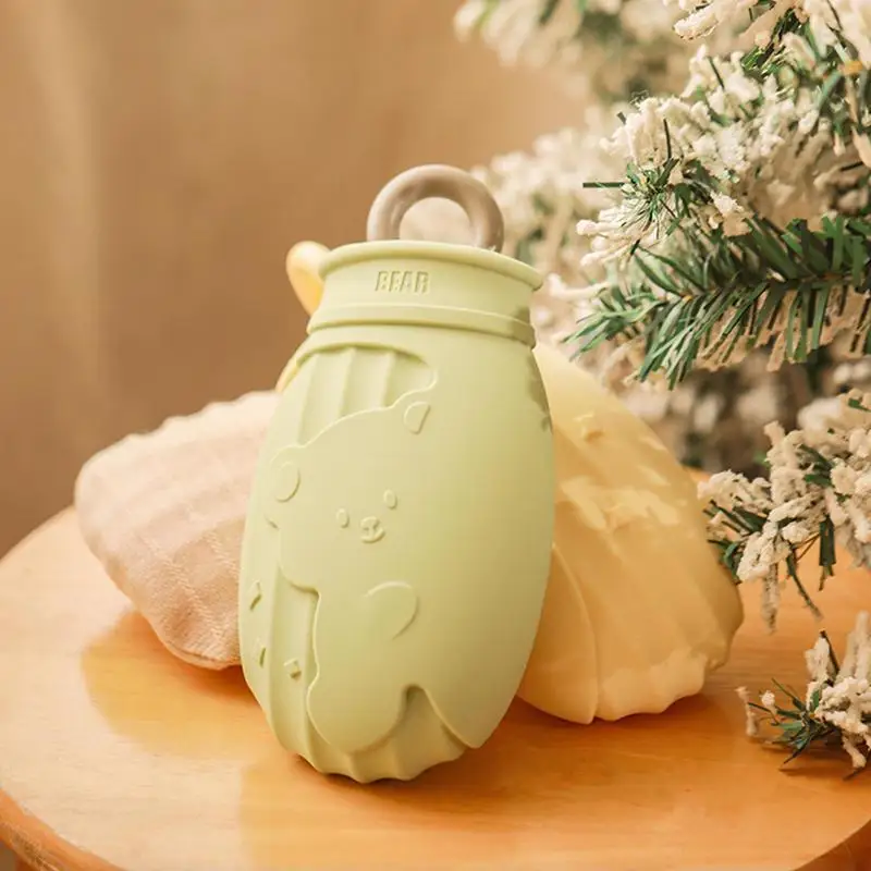 Hot Water Bag Hot Bag For Girl Small Silicone Refillable Warm Compress Botlle Leak Proof Cold And Hot Compress For Legs Feet