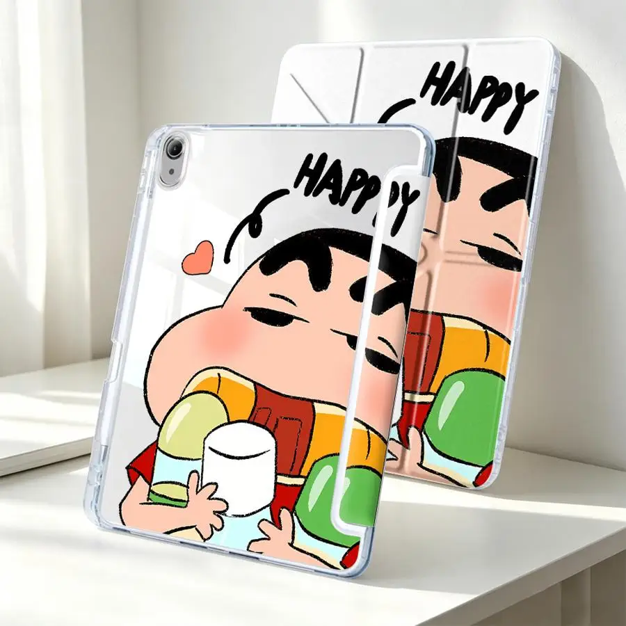 Crayon Shin-Chans With Pen Slot Cover Tablet Case For Samsung Galaxy Tab A8 S8 A11 A9 Plus S10 Lite S7 FE S9 Plus
