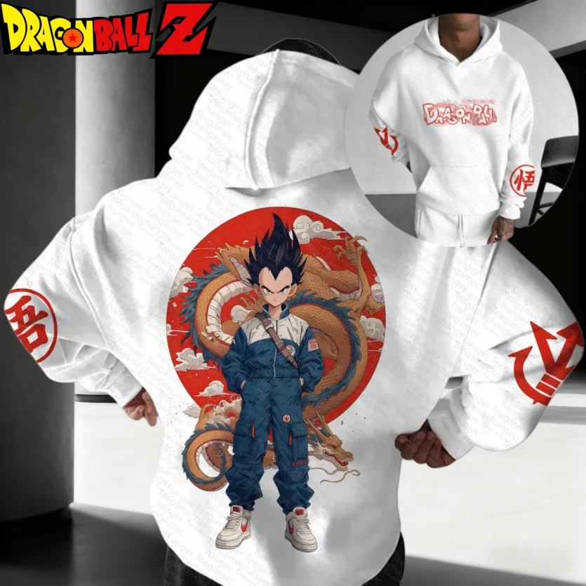 

Dragon Ball Anime Character Printing Gym Anime Dragon Ball Hoodie 2025 Autumn/Winter Men's Women's Loose Large Cotton Hoodie