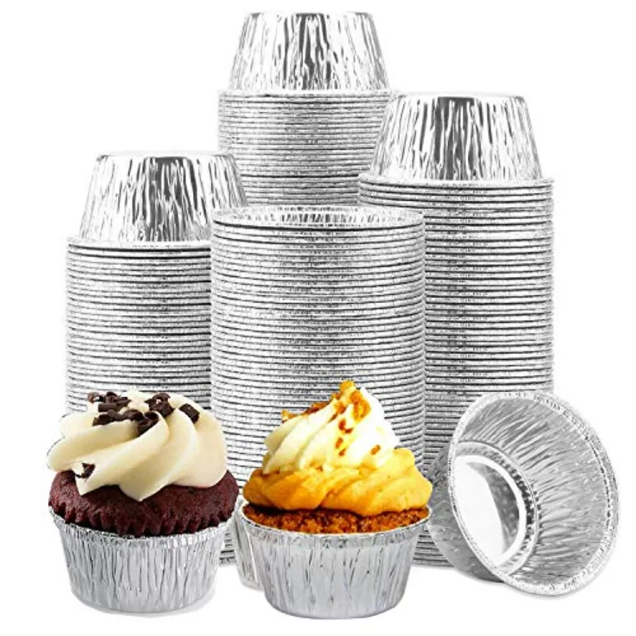 

Aluminum Foil Ramekins [] 4 oz Aluminum Disposable Ramekins Baking Cups Aluminum Tin Foil Cups for Roasting Tart, Pudding, Souf
