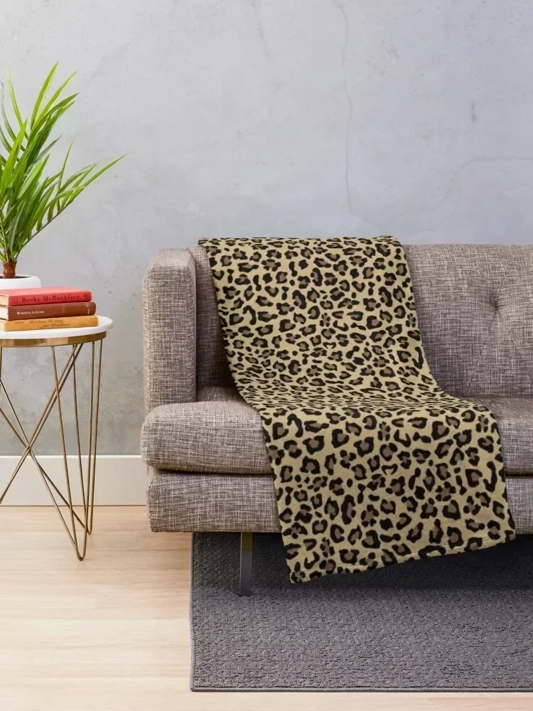 Brown Cheetah Print Throw Blanket