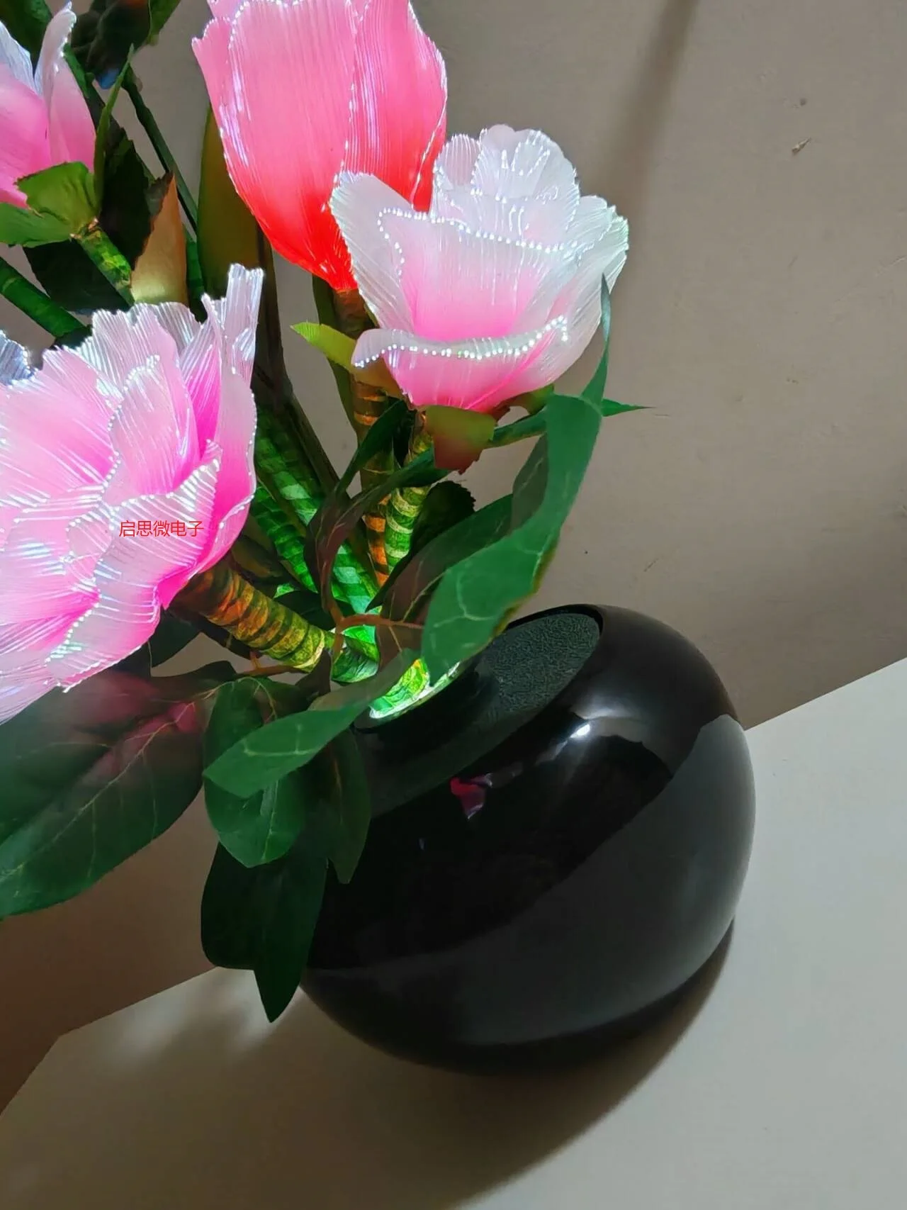 Led Ambient Light Pink Rose Silk Peony Tulip Lamp  Artificial Flowers Lamp Fake Flowers for Home Party Shop Bar Decoration